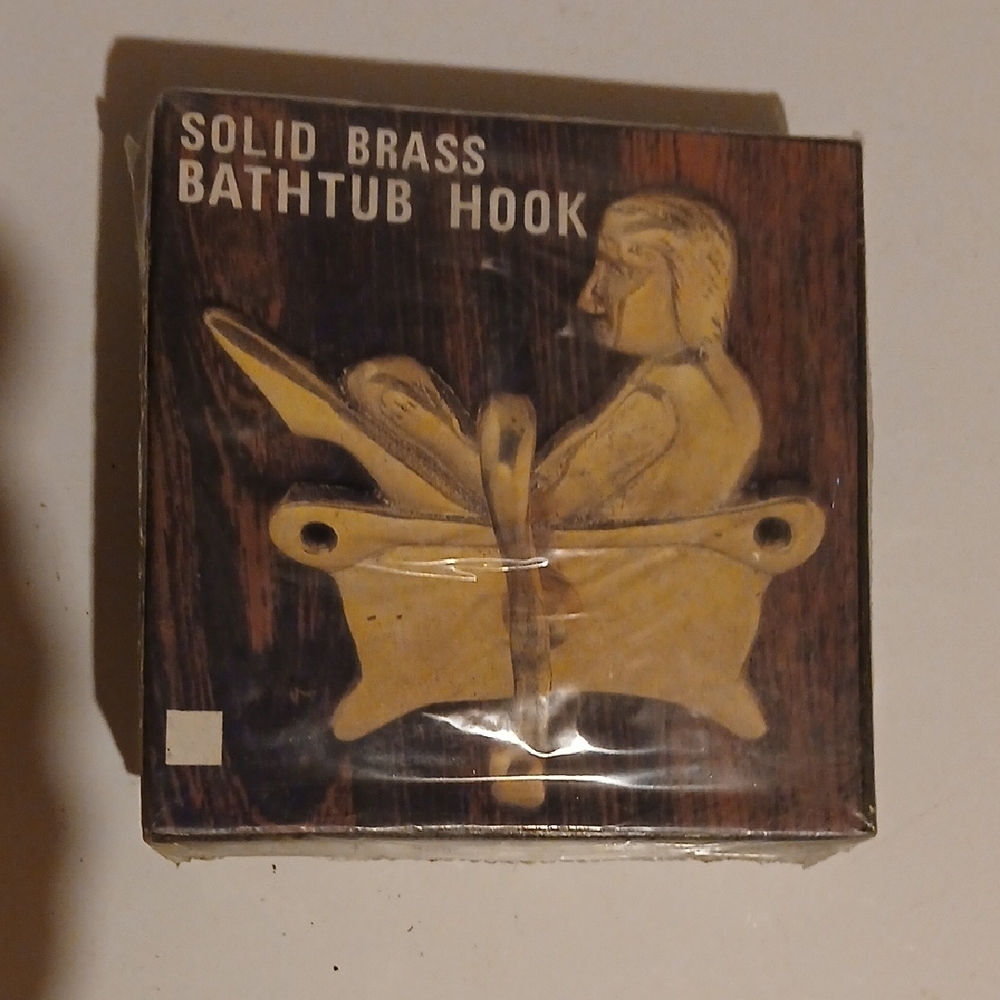 Vintage Brass Bathtub Hook